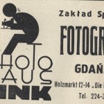 Reklama zakładu fotograficznego, Photohaus Link, Targ Drzewny, Gdańsk, w: Ilustrowany Przewodnik po Gdańsku, 1927 rok. polona.pl/item/1305483/28/