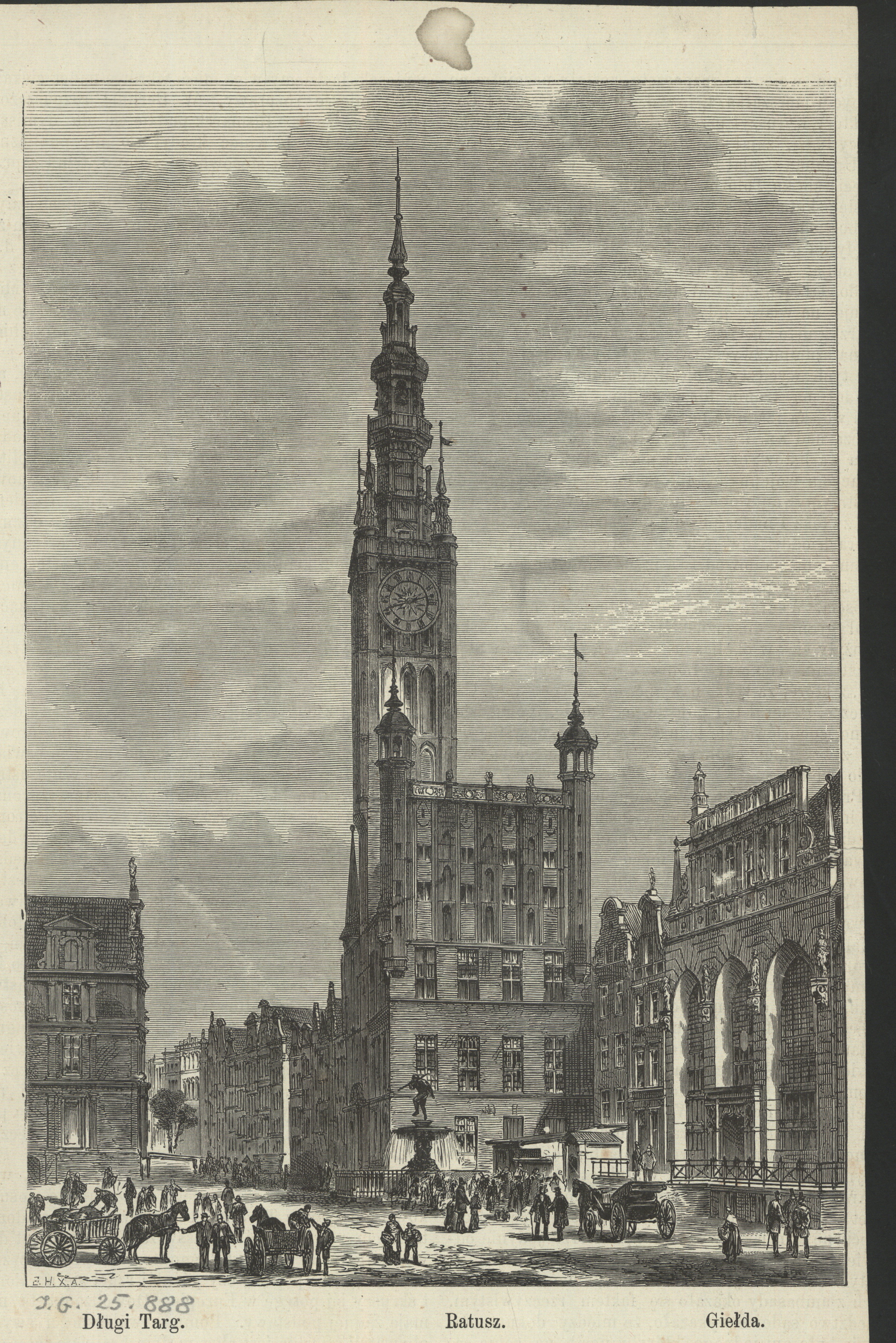Ratusz, ul. Długi Targ, Gdańsk, 1874 rok. polona.pl/item/24956437/0
