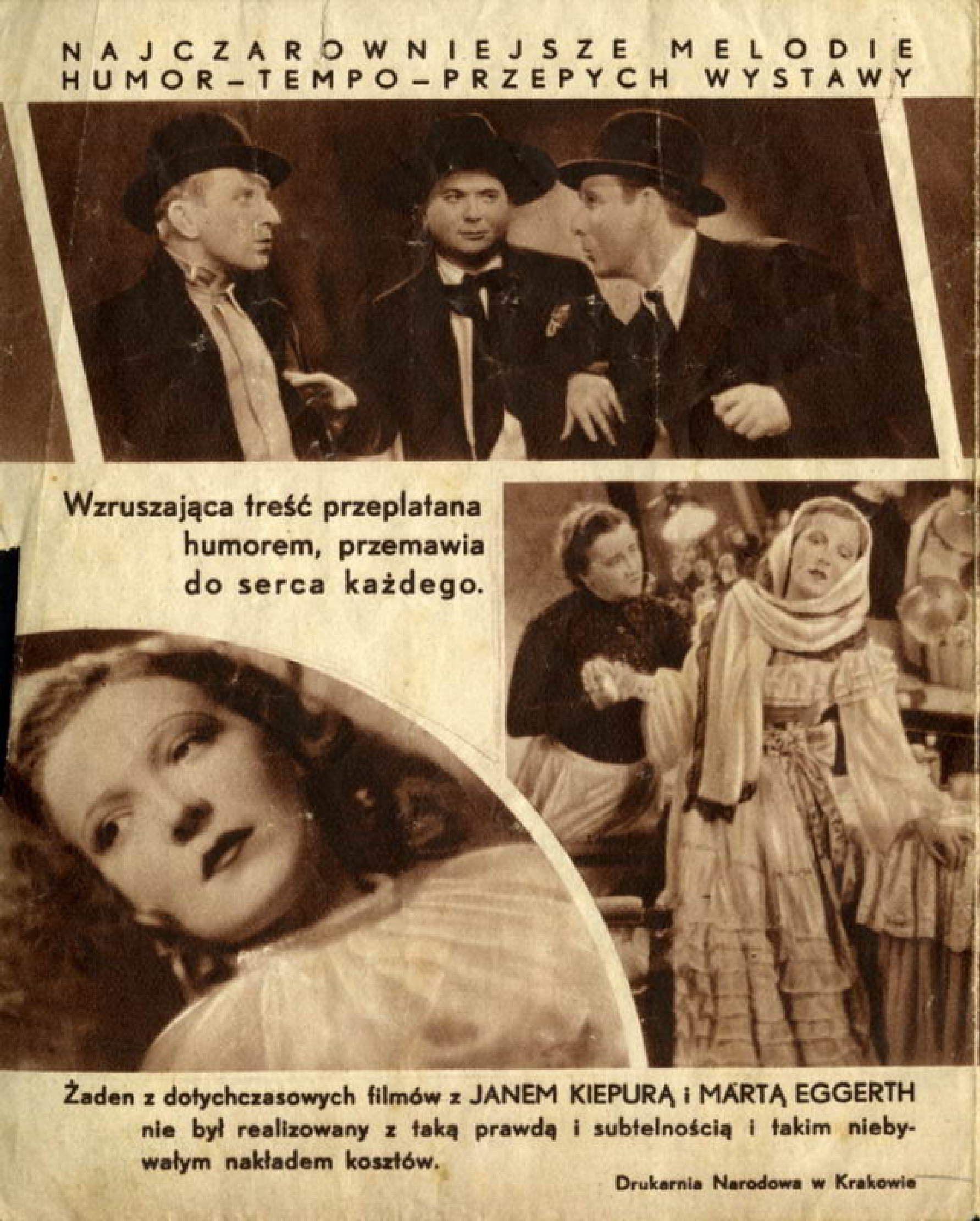 Prospekt reklamowy filmu pt. "Czar Cyganerii", 1937, Marta Eggerth, Jan Kiepura, mbc.cyfrowemazowsze.pl