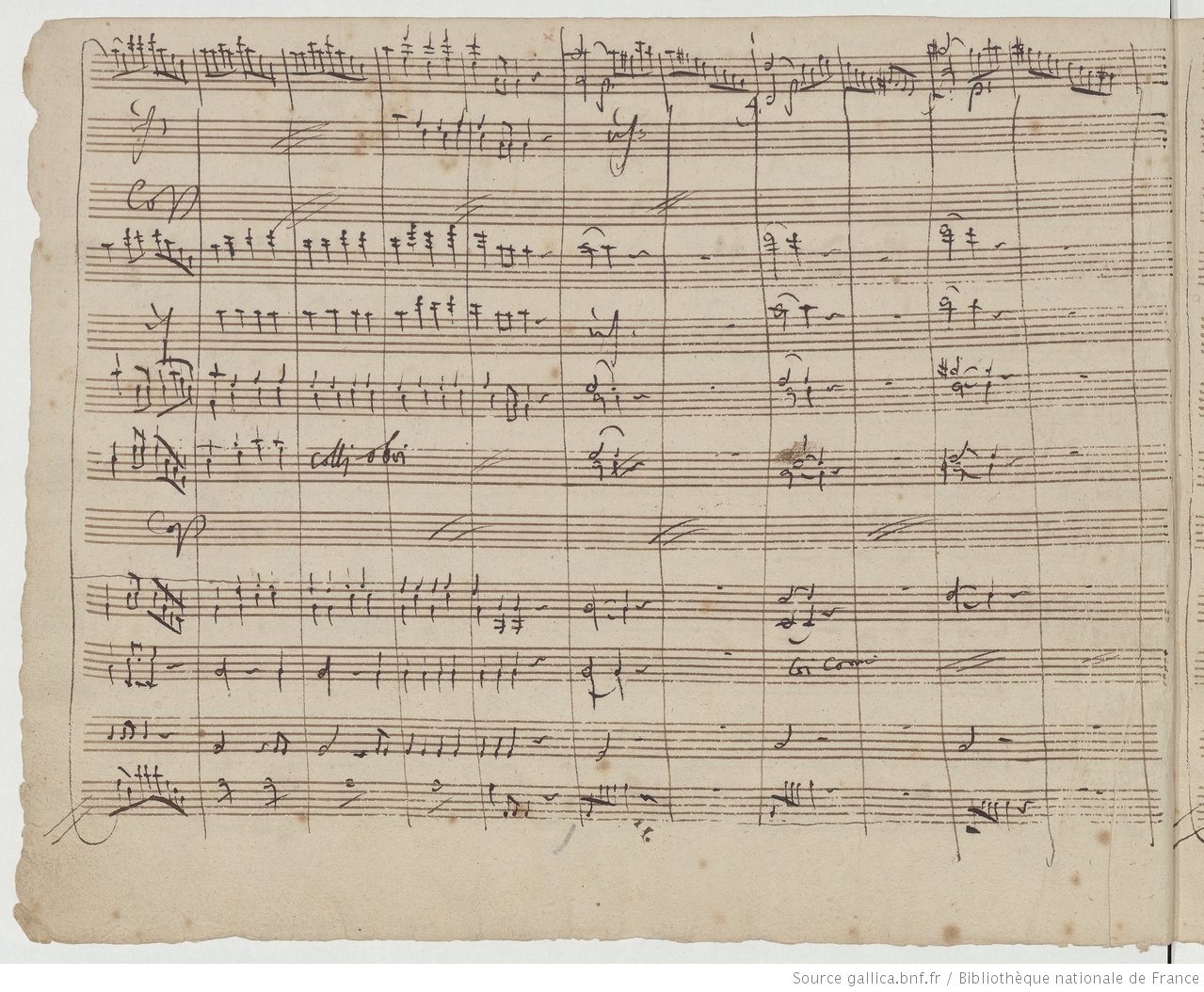Wolfgang Amadeusz Mozart, Don Juan, rękopis, uwertura, 1787-88, gallica.bnf.fr