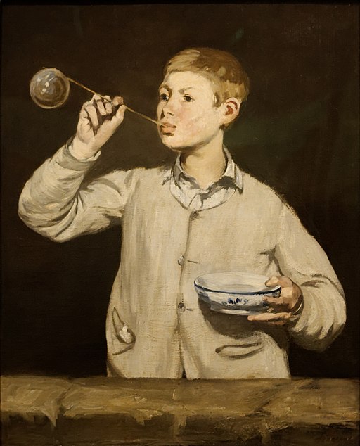 Eduard Manet "Chłopiec puszczający bańki"