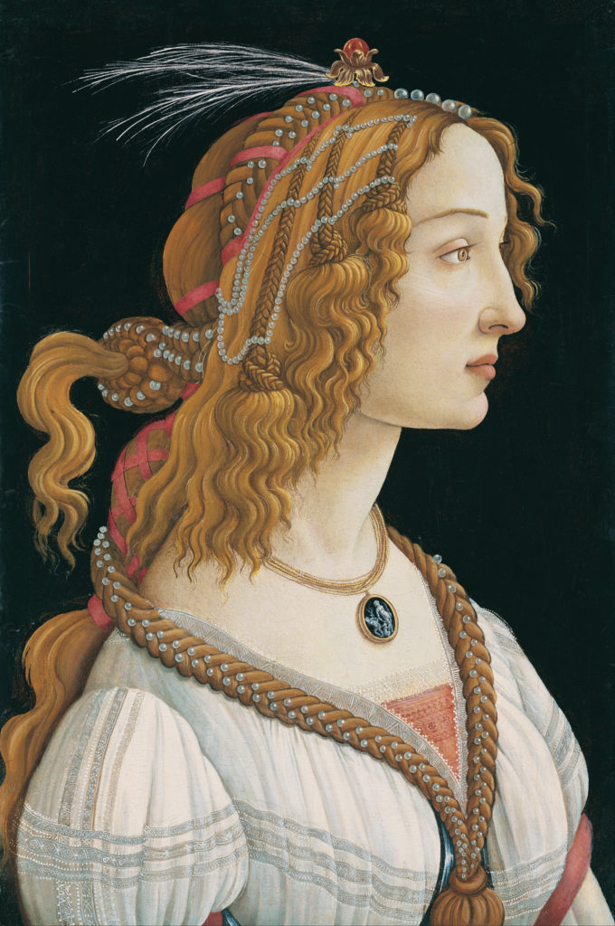 Sandro_Botticelli - Portret damy (Portret Simonetty Vespucci jako nimfy)