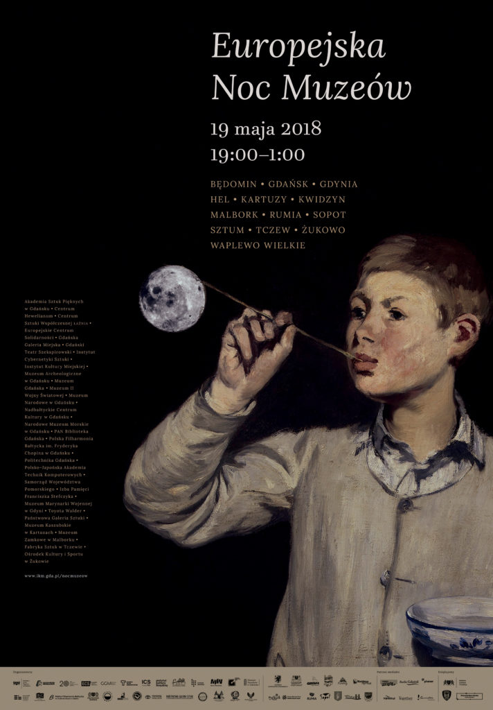 Europejska Noc Muzeów 2017 plakat, proj. Hanna Kmieć