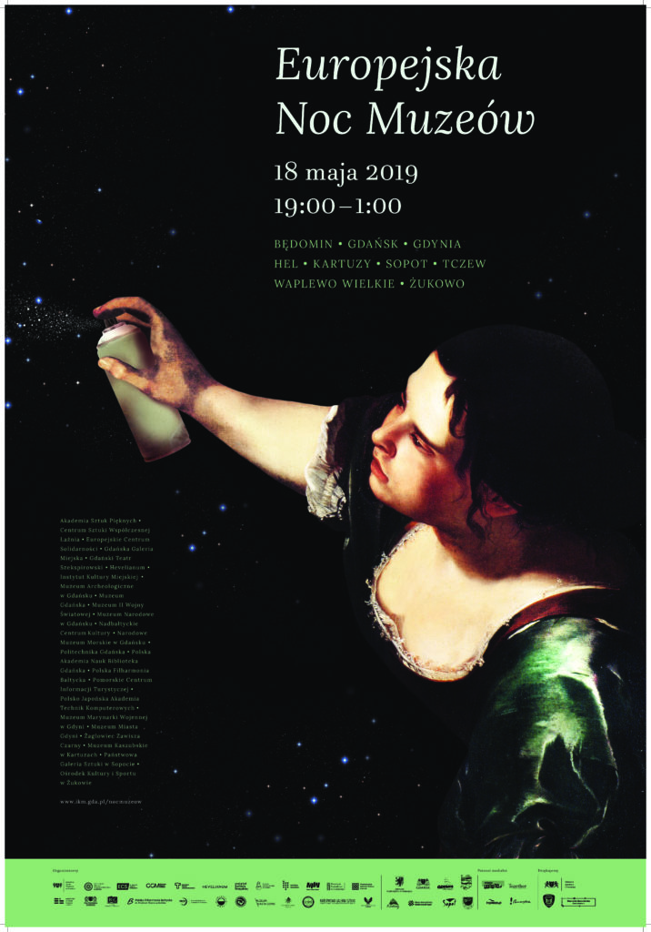 Europejska Noc Muzeów 2019 plakat proj. Hanna Kmieć