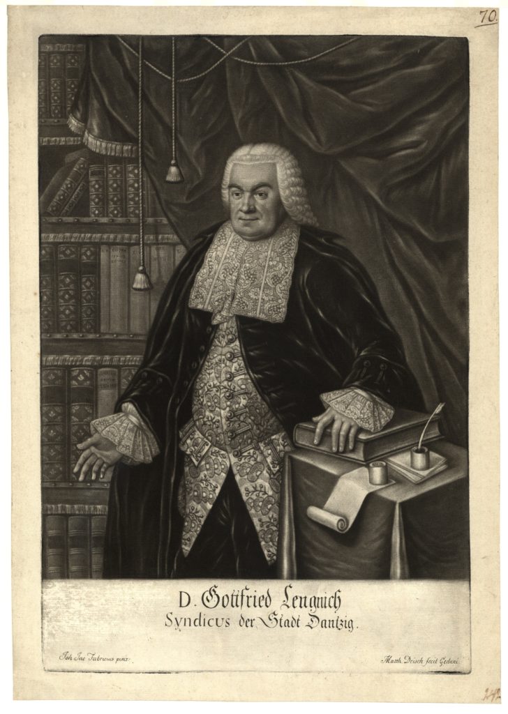 Gottfried Lengnich, ok 1765, aut. Mateusz Deisch,