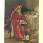 Święty Mikołaj przychodzi w nocy, pocztówka ze zbiorów British Library, 1888, flic.kr/p/i4hecD