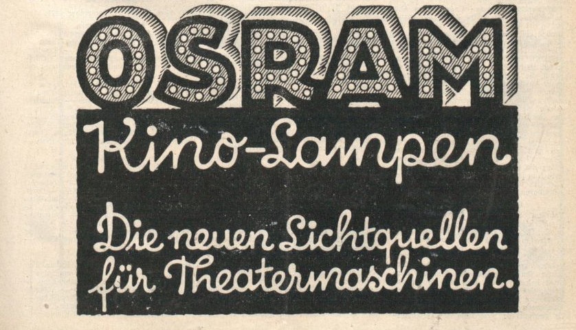 Oświetlenie firmy OSRAM, 1924 anno.onb.ac.at