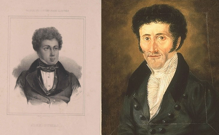 Portrety: od lewej: Aleksandre Dumas europeana.eu, E.T.A. Hoffmann commons.wikimedia.org